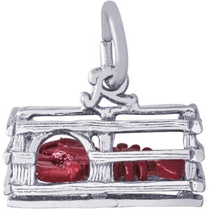 Lobster Trap Charm Silver - 10-1323
