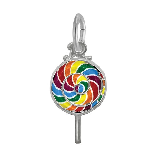 Rembrandt Lollipop - Painted Charm - Silver - 10-1101-1-SS