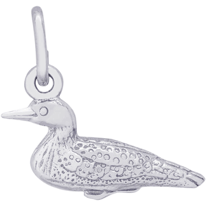 Loon Bird Charm Silver - 10-3220