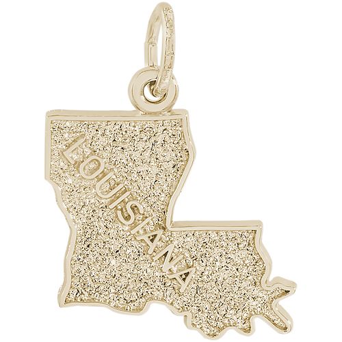 Louisiana Map Charm 14K Gold - 10-3418