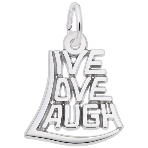 Love Live  Laugh Charm White Gold - 10-7837