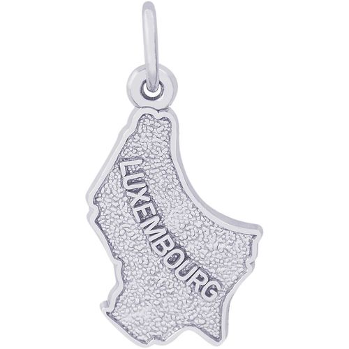 Luxembourg Map Charm Silver - 10-2926
