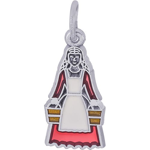 Maids A Milking Charm Silver - 10-3908