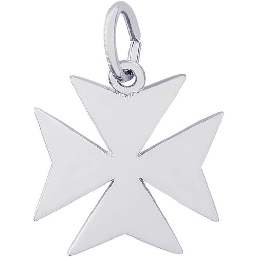 Maltese Cross Charm White Gold - 10-3767