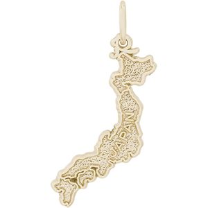 Map Of Japan Charm-10K Gold - 10-8304
