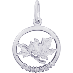 Maple Leaf Charm White Gold - 10-0101