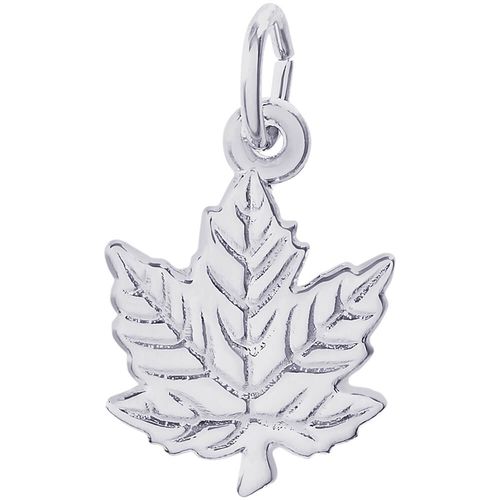Maple Leaf Charm White Gold - 10-0103