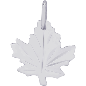 Maple Leaf Charm White Gold - 10-3399