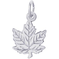 Maple Leaf Charm White Gold - 10-0103