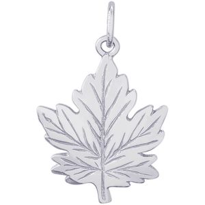 Maple Leaf Charm White Gold - 10-0107