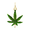 Rembrandt Marijuana Leaf - Painted Charm - 10K Gold - 10-4969-1-10K