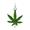 Rembrandt Marijuana Leaf - Painted Charm - Silver - 10-4969-1-SS