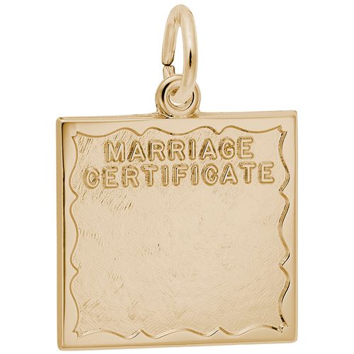 Marriage Certificate Charm 10K Gold - 10-3491
