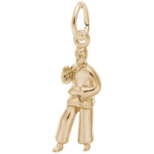Martial Arts Charm Gold Plated - 10-8317