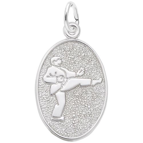 Martial Arts Charm White Gold - 10-6585