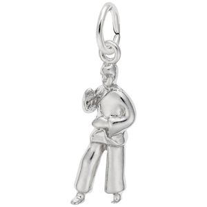 Martial Arts Charm White Gold - 10-8317