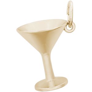 Martini Glass Charm Gold Plated - 10-2360