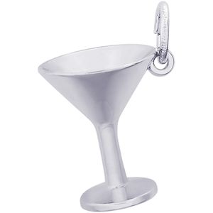 Martini Glass Charm Silver - 10-2360