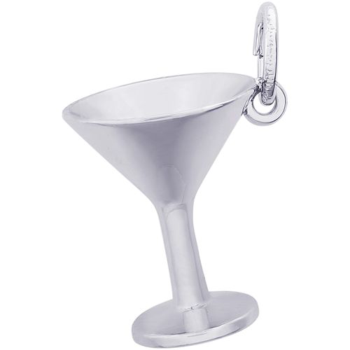 Martini Glass Charm White Gold - 10-2360