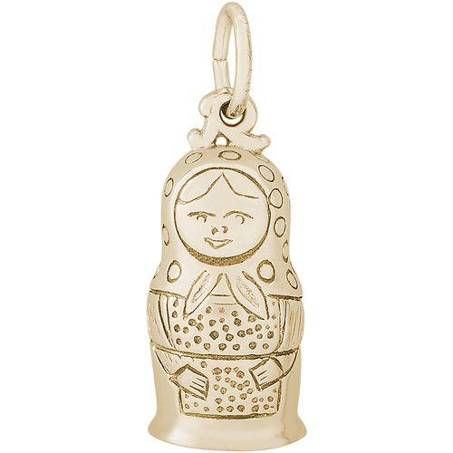 Matryoshka Doll Charm Gold Plated - 10-2328
