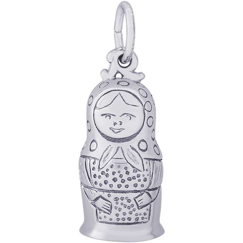 Matryoshka Doll Charm Silver - 10-2328