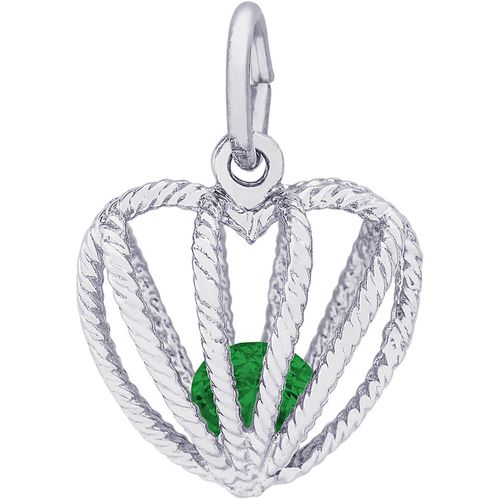 May Birthstone Charm Silver - 10-8350-5
