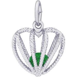 May Birthstone Charm Silver - 10-8350-5