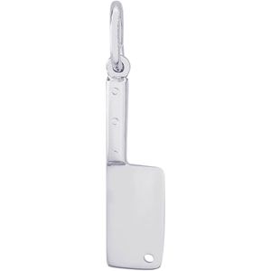 Meat Cleaver Charm White Gold - 10-3660