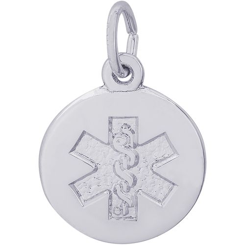Medical Symbol Charm White Gold - 10-5203