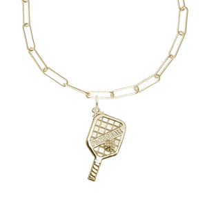 Rembrandt Medium Pickleball Paddle Necklace Set Necklace - Gold Plated - 29-1037-310-GP