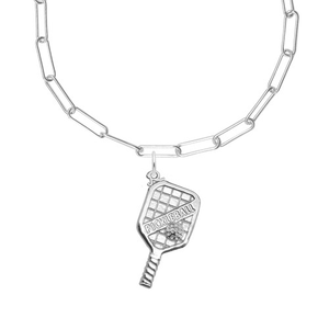 Rembrandt Medium Pickleball Paddle Necklace Set Necklace - Silver - 29-1037-310-SS