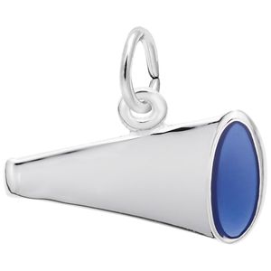 Megaphone Charm-White Gold - 10-8130