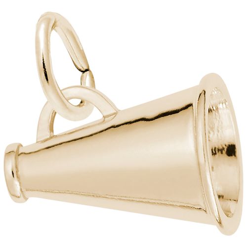 Megaphone Cheerleading Charm Gold Plated - 10-1205