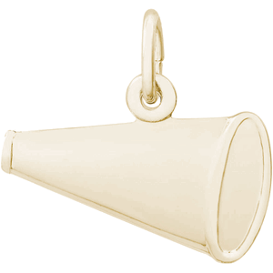 Megaphone Cheerleading Charm Gold Plated - 10-7915