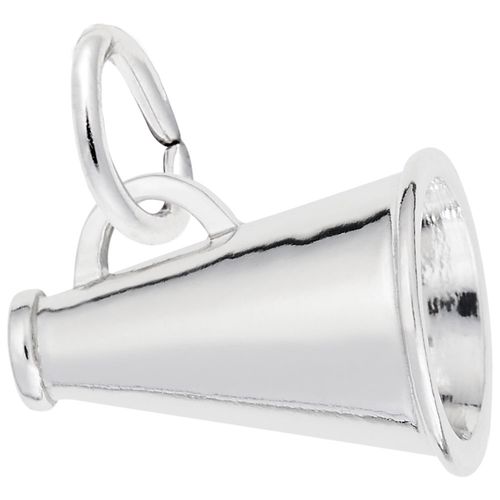 Megaphone Cheerleading Charm Silver - 10-1205