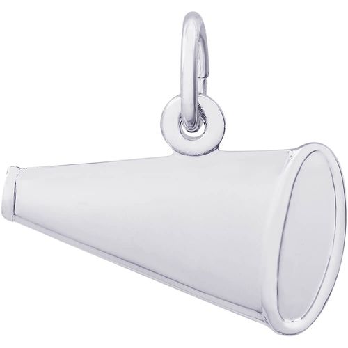 Megaphone Cheerleading Charm Silver - 10-7915
