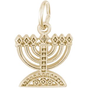 Menorah Charm 14K Gold - 10-0334