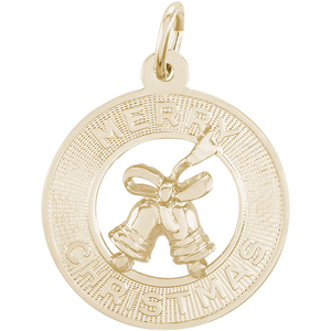 Merry Christmas Charm 14K Gold - 10-3893