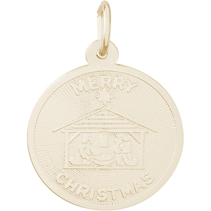Merry Christmas Charm Gold Plated - 10-3890