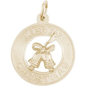 Merry Christmas Charm Gold Plated - 10-3893