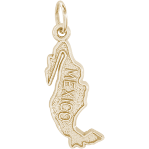 Mexico Map Charm 10K Gold - 10-3850