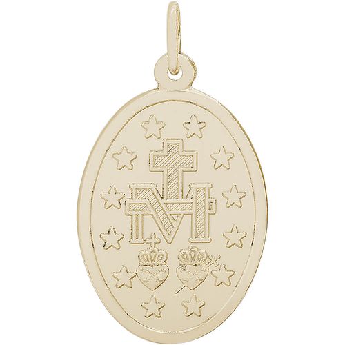 Miraculous Medal Charm 14K Gold - 10-3432
