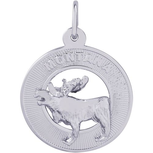 Montana Moose Charm Silver - 10-4074