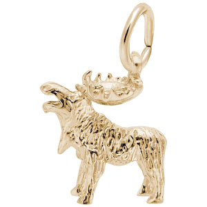 Moose Charm-14K Gold - 10-8268