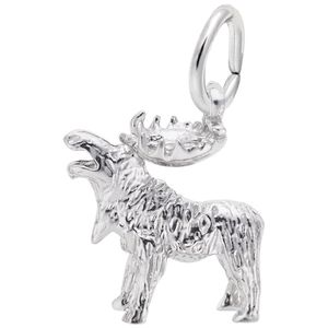 Moose Charm-White Gold - 10-8268