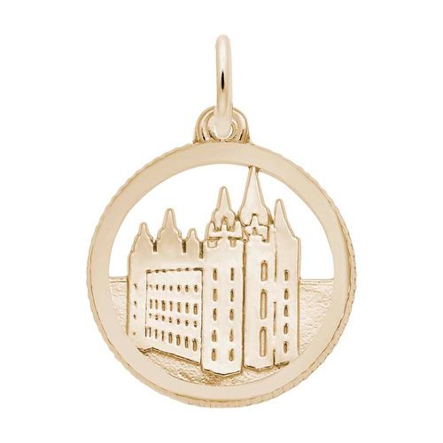 Mormon Temple Charm 14K Gold - 10-6382
