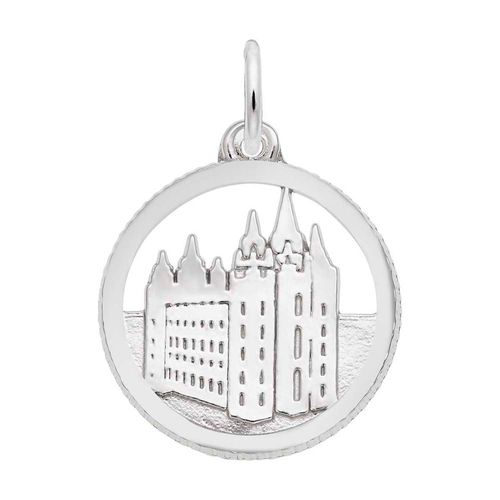 Mormon Temple Charm Silver - 10-6382