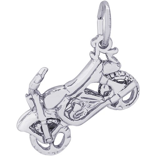 Motorcycle Charm White Gold - 10-1543