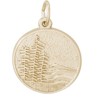 Mountain Scene Charm 10K Gold - 10-3833