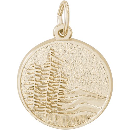 Mountain Scene Charm Gold Plated - 10-3833